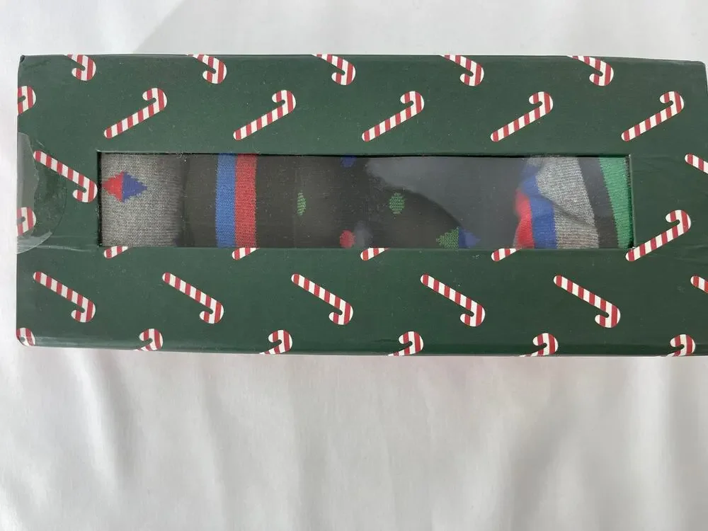 CleverSocks 5 Pairs Socks Christmas Holiday Xmas Design Shoe Size 6-12.5 NEW
